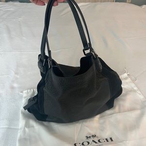 Black Coach Boho Handbag